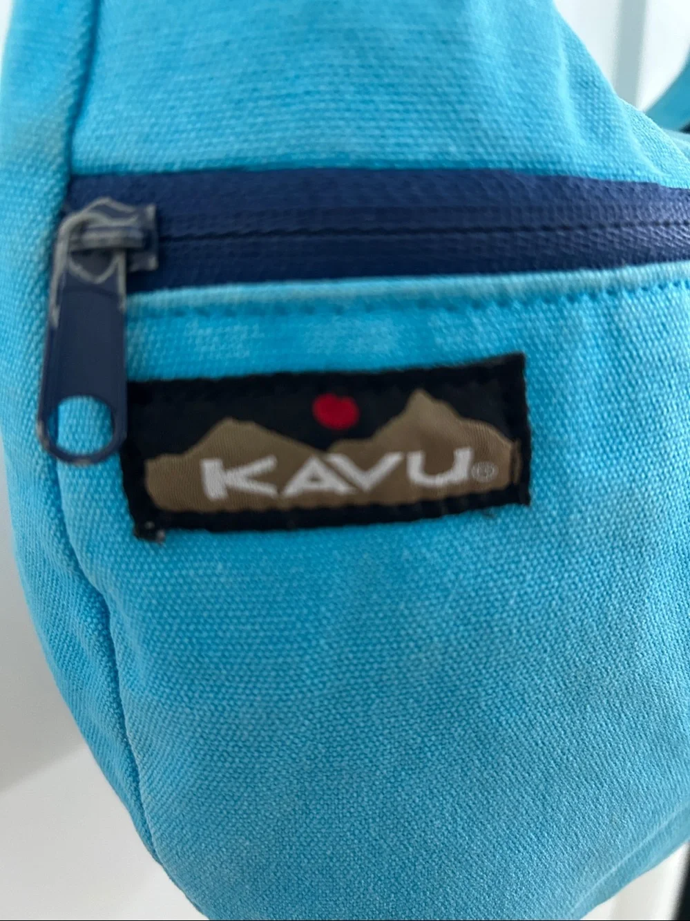 KAVU Sydney Satchel Blue / Teal Canvas Bag
